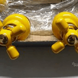 Kit rubinetteria per bidet marca FIR colore giallo
